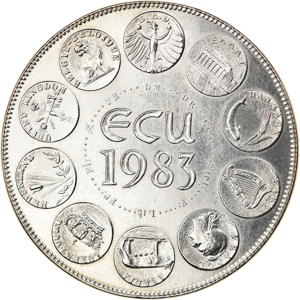 França, Medal, Ecu Europa, Europe Assise, Políticas, Sociedade, Guerra, 1983