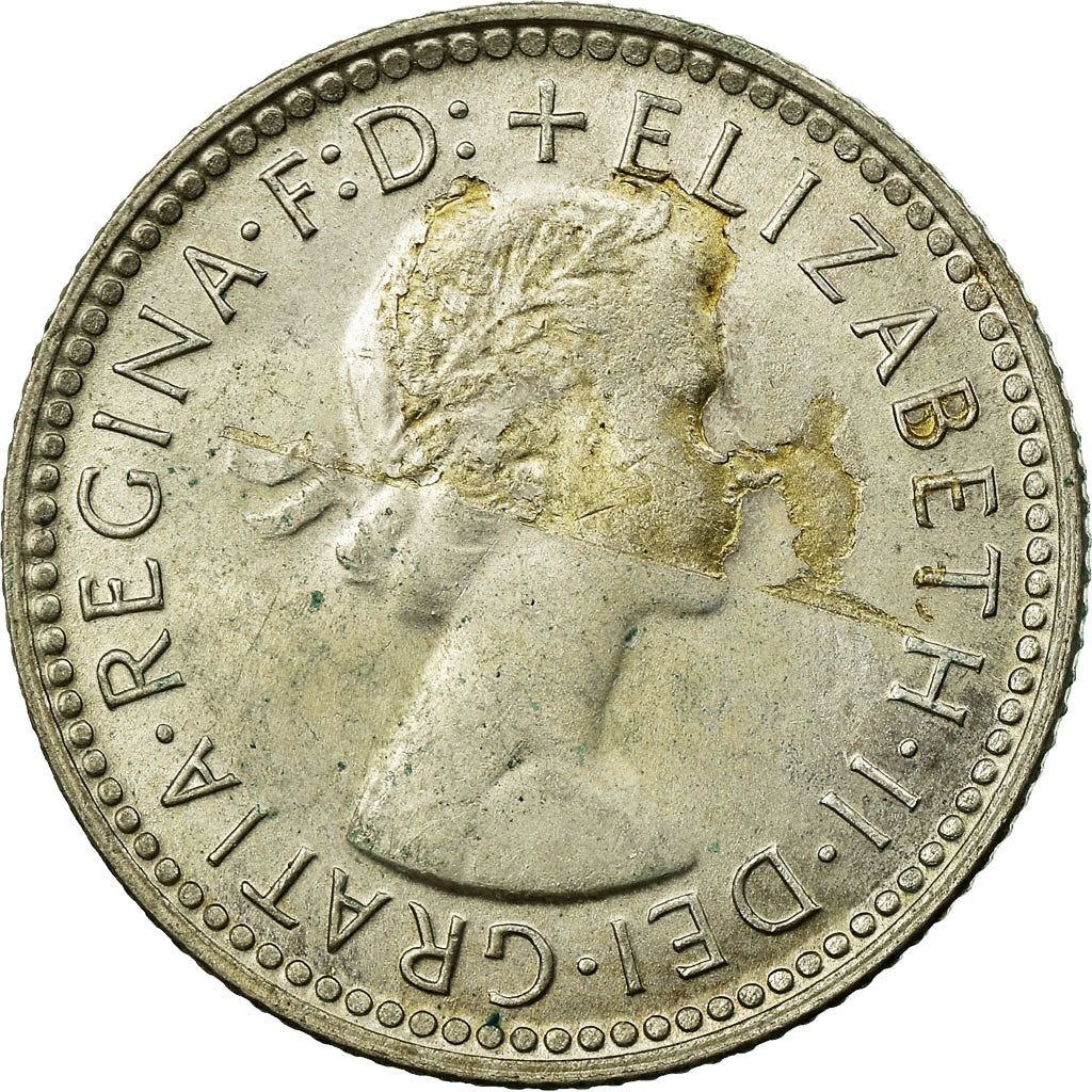 Moneda, Australia, Elizabeth II, Sixpence, 1962, Melbourne, MBC, Plata, KM:58
