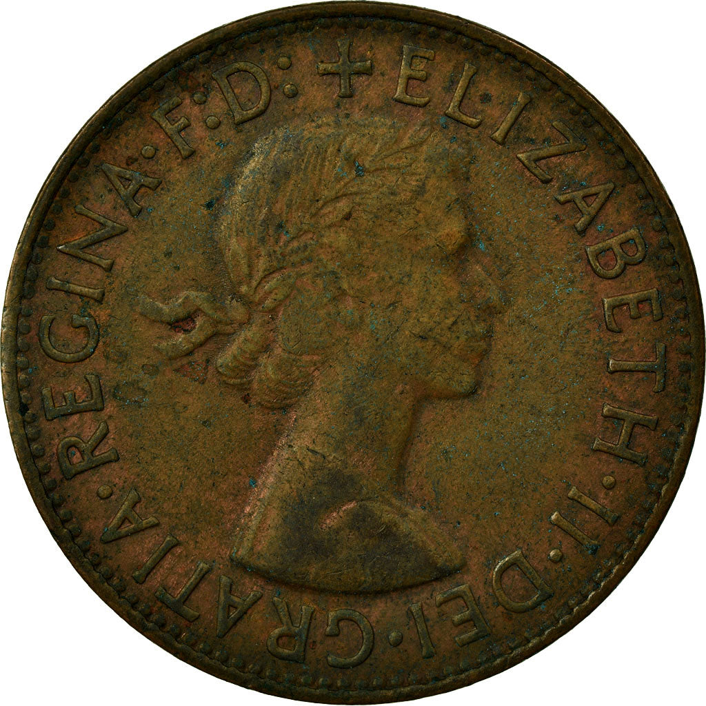 Münze, Australien, Elizabeth II, Penny, 1961, S+, Bronze, KM:56