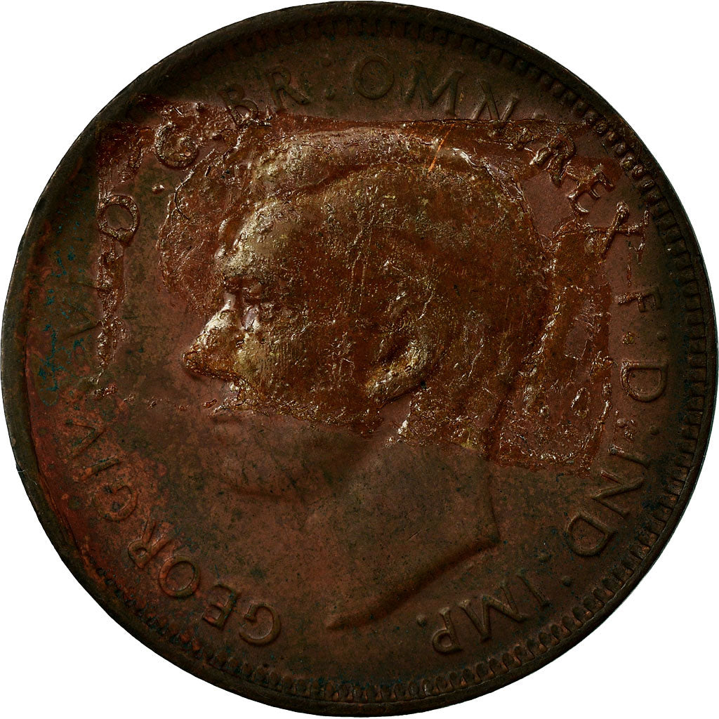 Münze, Australien, George VI, 1/2 Penny, 1948, S+, Bronze, KM:41