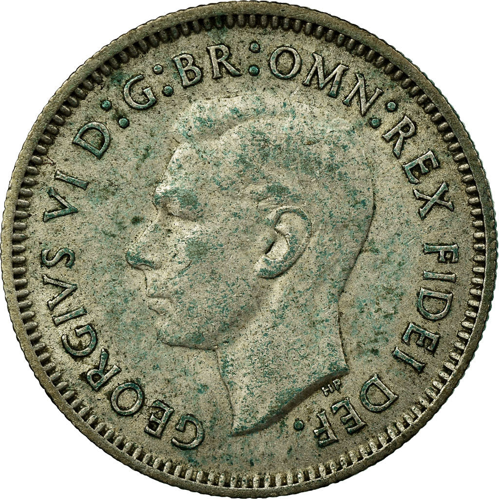 Moeda, Austrália, George VI, Sixpence, 1951, EF(40-45), Prata, KM:45