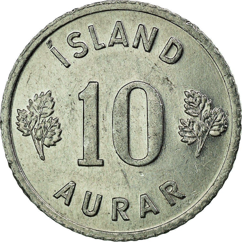 Münze, Iceland, 10 Aurar, 1970, SS, Aluminium, KM:10a