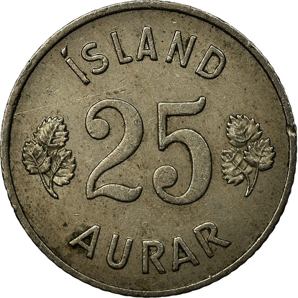 Münze, Iceland, 25 Aurar, 1946, SS, Copper-nickel, KM:11