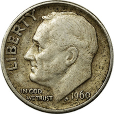 Moneta, Stati Uniti, Roosevelt Dime, Dime, 1960, U.S. Mint, Denver, MB+