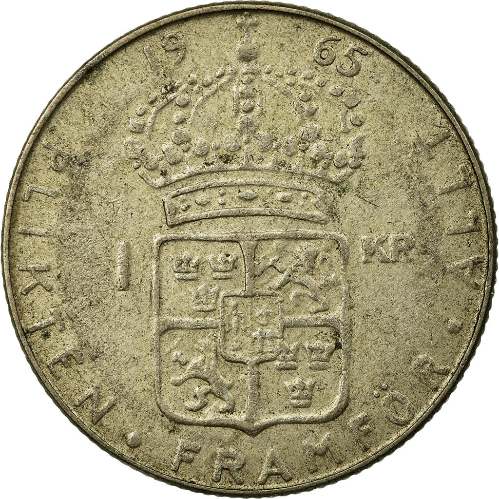 Münze, Schweden, Gustaf VI, Krona, 1965, SS, Silber, KM:826