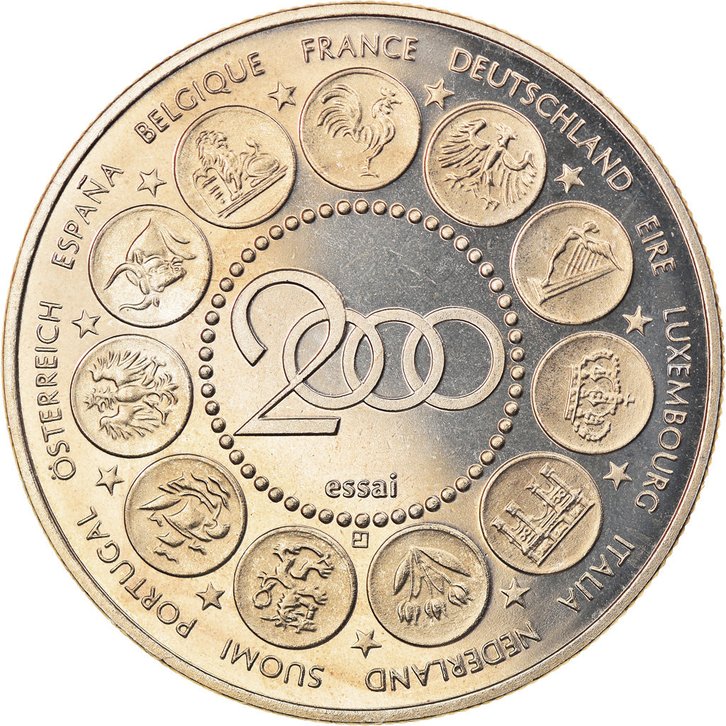 France, Medal, L'Europe, La Semeuse, Politics, Society, War, 2000, MS(65-70)