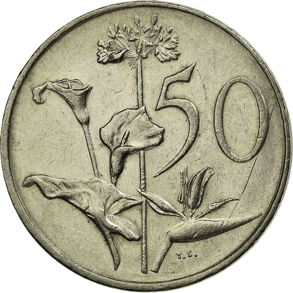 Moneda, Sudáfrica, 50 Cents, 1989, MBC, Níquel, KM:87