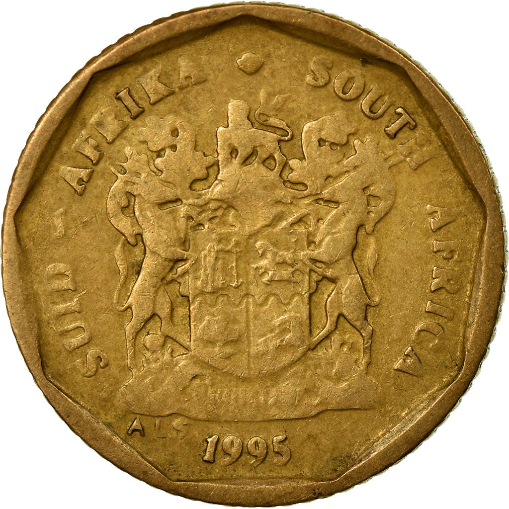 Munten, Zuid Afrika, 10 Cents, 1995, FR+, Bronze Plated Steel, KM:135