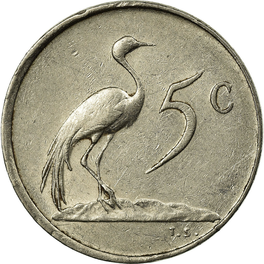 Moneta, Sudafrica, 5 Cents, 1982, BB, Nichel, KM:111