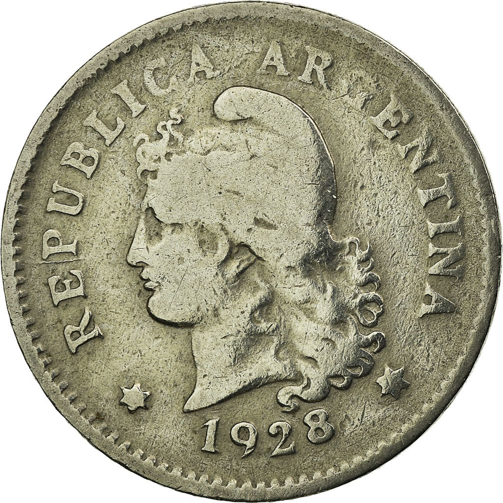 Münze, Argentinien, 10 Centavos, 1928, SS, Copper-nickel, KM:35