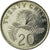 Moneda, Singapur, 20 Cents, 2010, Singapore Mint, MBC, Cobre - níquel, KM:101