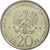Moneta, Polska, 20 Zlotych, 1980, Warsaw, EF(40-45), Miedź-Nikiel, KM:108