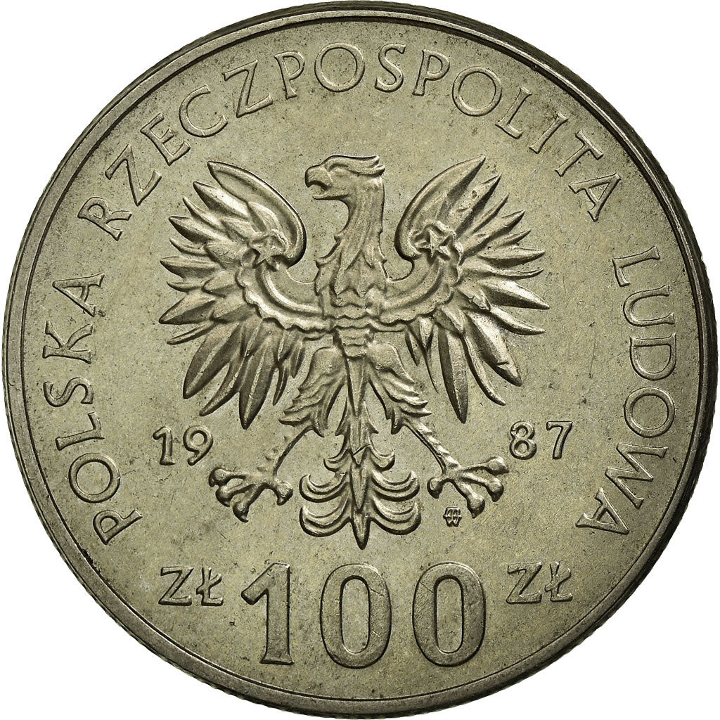 Munten, Polen, 100 Zlotych, 1987, Warsaw, ZF, Copper-nickel, KM:167