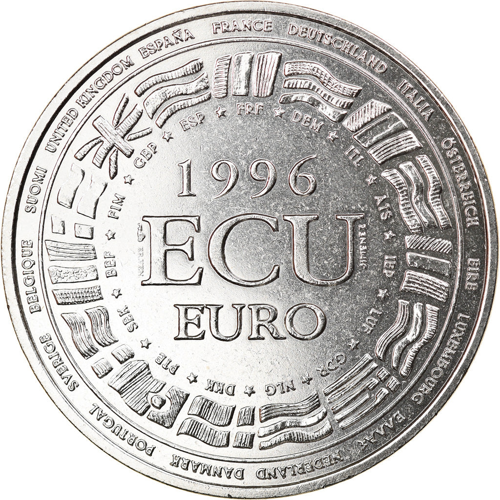 Frankreich, Medaille, Ecu Europa, Politics, Society, War, 1996, STGL