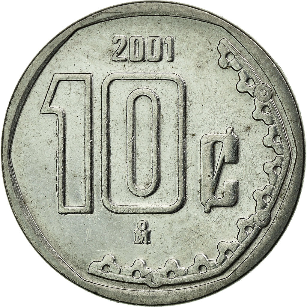 Monnaie, Mexique, 10 Centavos, 2001, Mexico City, TTB, Stainless Steel, KM:547