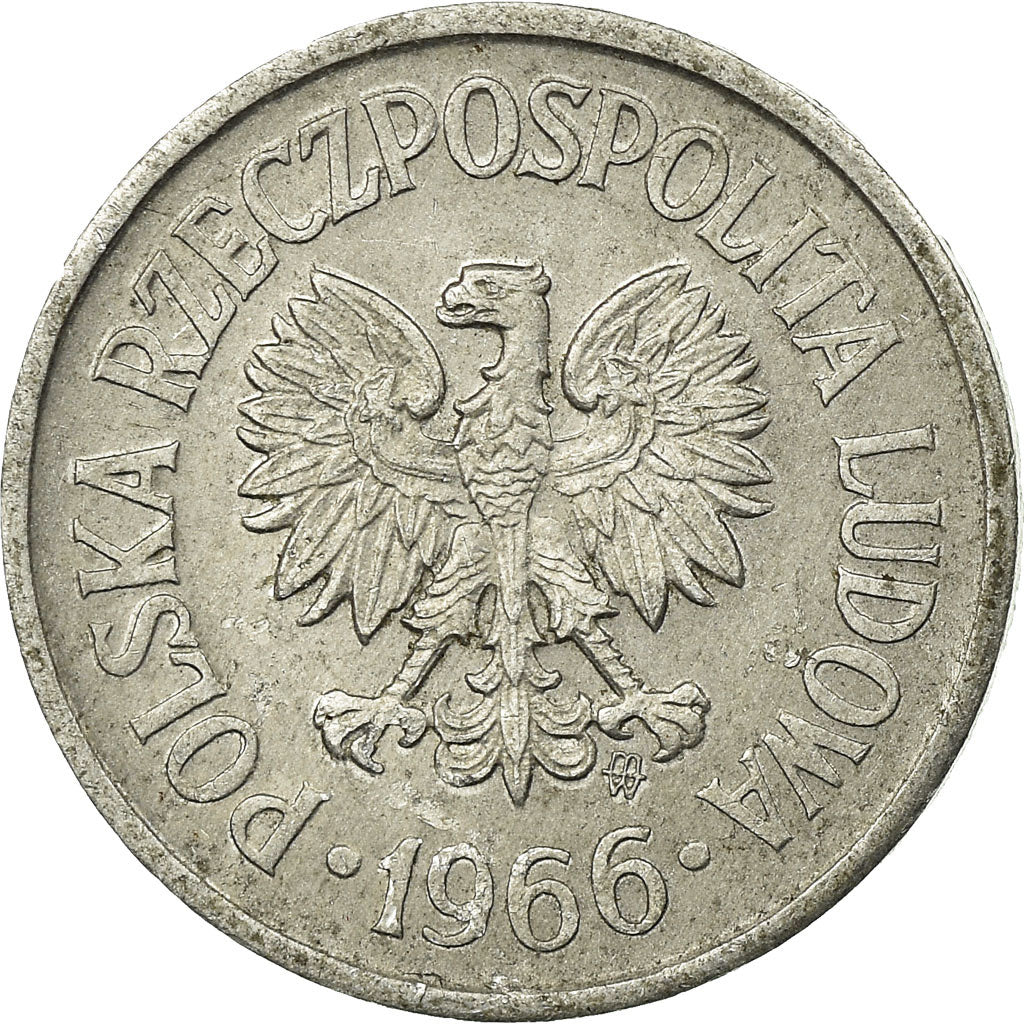 Moneta, Polonia, 10 Groszy, 1966, Warsaw, BB, Alluminio, KM:AA47