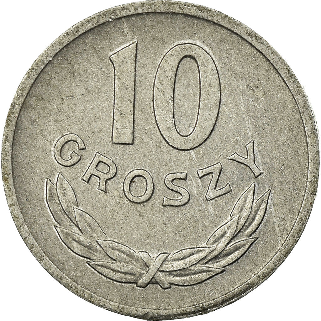 Moneta, Polonia, 10 Groszy, 1966, Warsaw, BB, Alluminio, KM:AA47