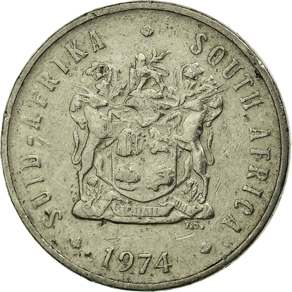 Moneta, Sudafrica, 5 Cents, 1974, BB, Nichel, KM:84