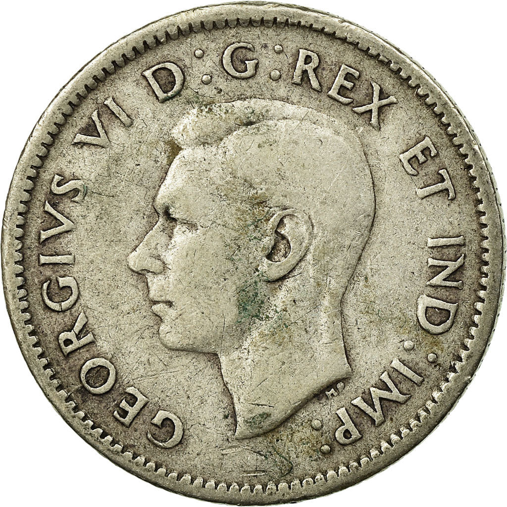 Monnaie, Canada, George VI, 10 Cents, 1943, Royal Canadian Mint, Ottawa, TB