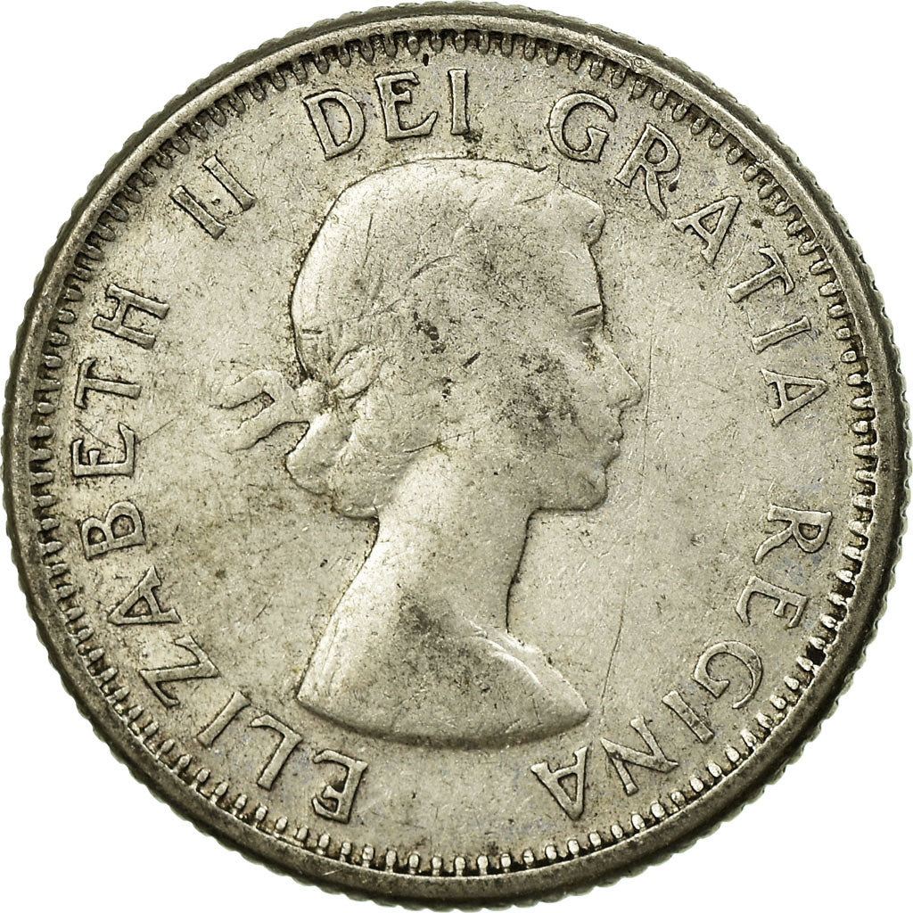 Münze, Kanada, Elizabeth II, 10 Cents, 1960, Royal Canadian Mint, Ottawa, S+