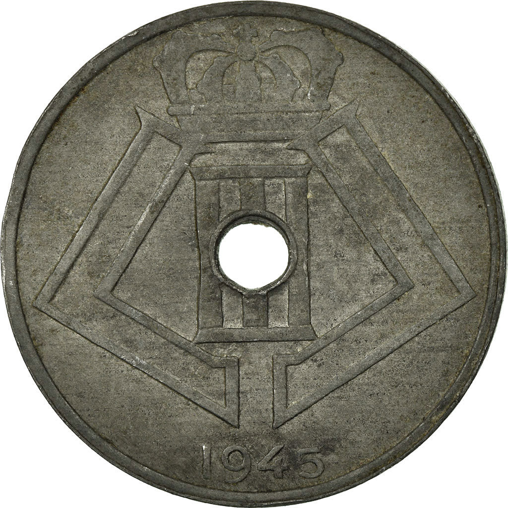 Moneda, Bélgica, 25 Centimes, 1945, BC+, Cinc, KM:132
