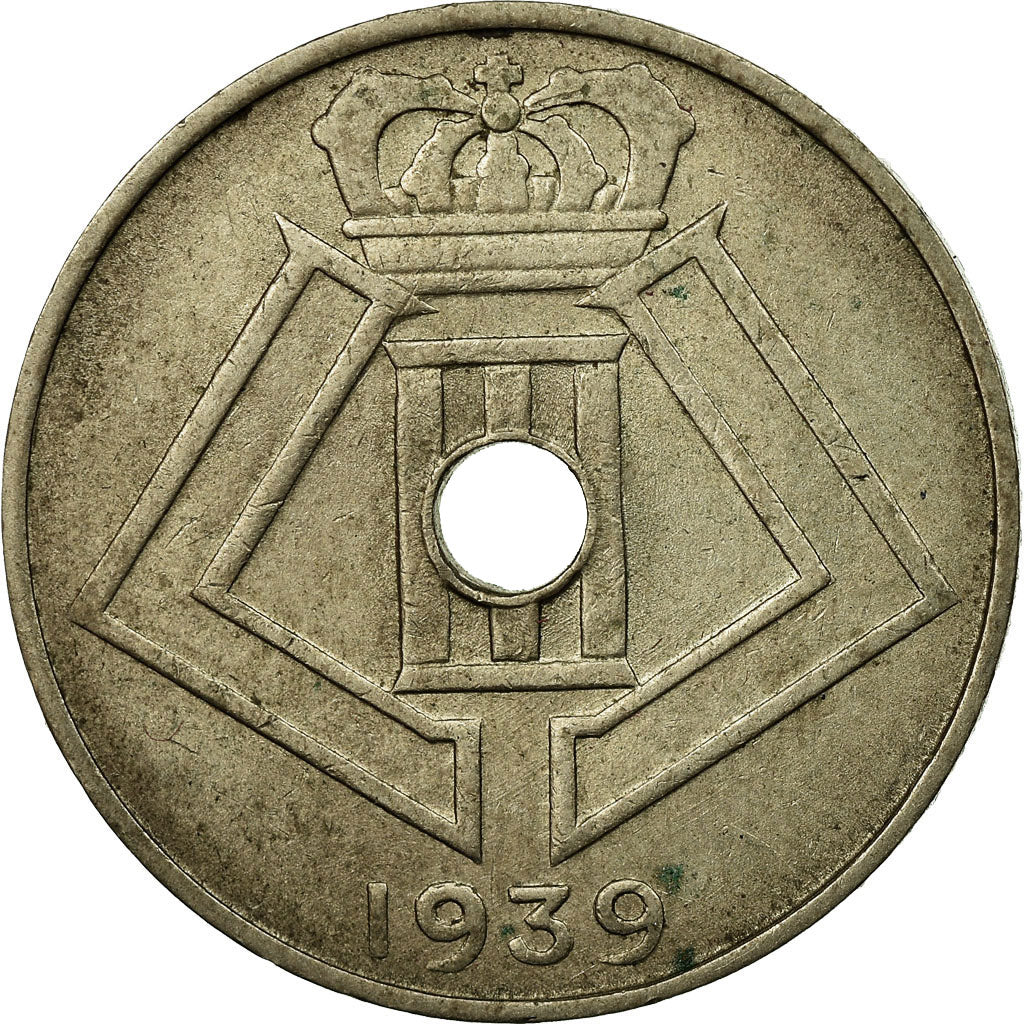 Moneta, Belgio, 10 Centimes, 1939, BB, Nichel-ottone, KM:113.1