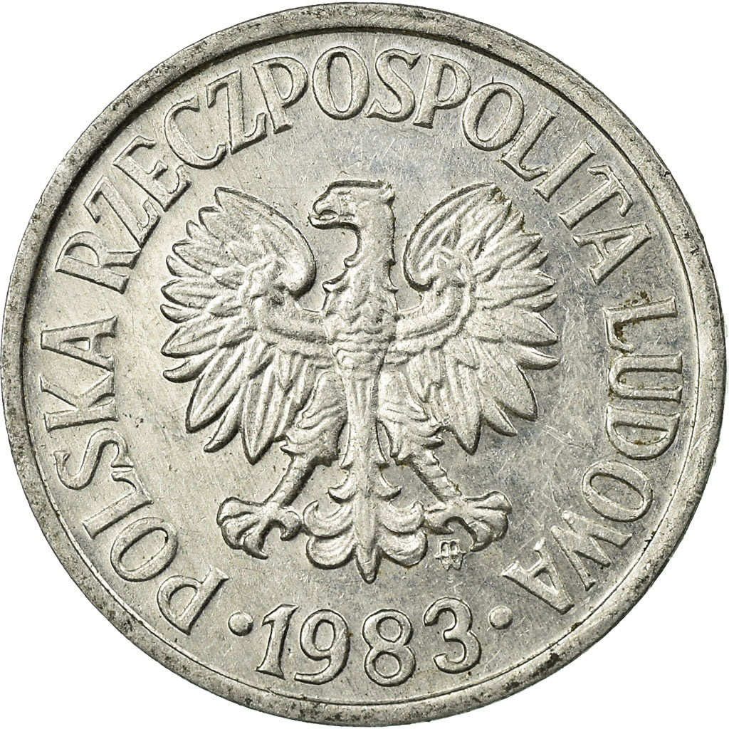 Moneta, Polska, 10 Groszy, 1983, Warsaw, EF(40-45), Aluminium, KM:AA47