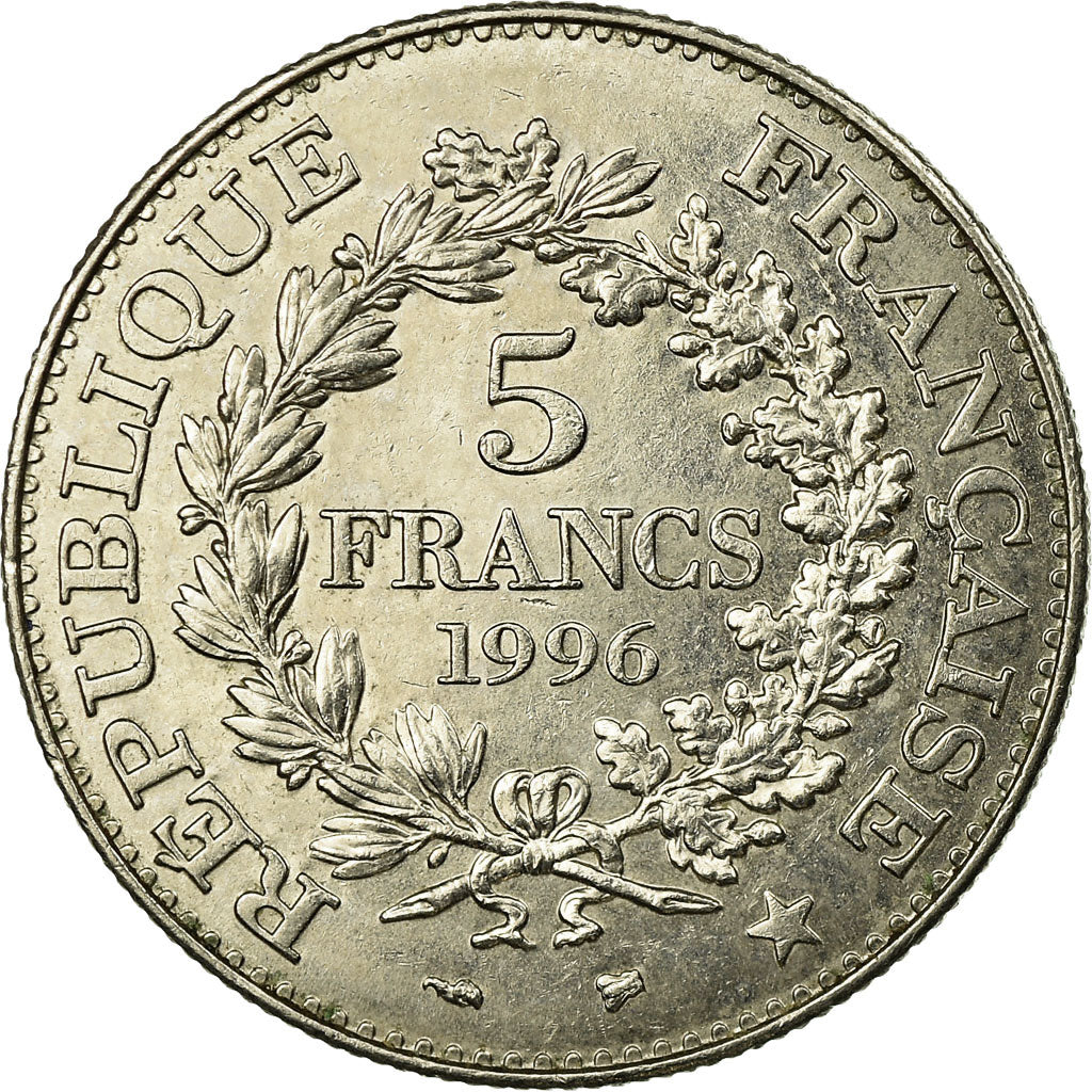 Münze, Frankreich, Hercule, 5 Francs, 1996, Paris, SS, Nickel, KM:1155