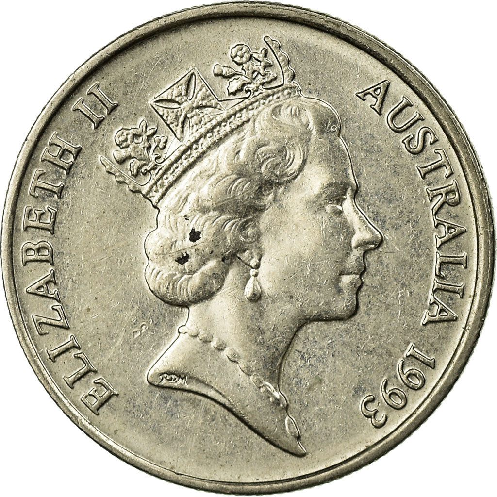 Moneda, Australia, Elizabeth II, 5 Cents, 1993, MBC, Cobre - níquel, KM:80