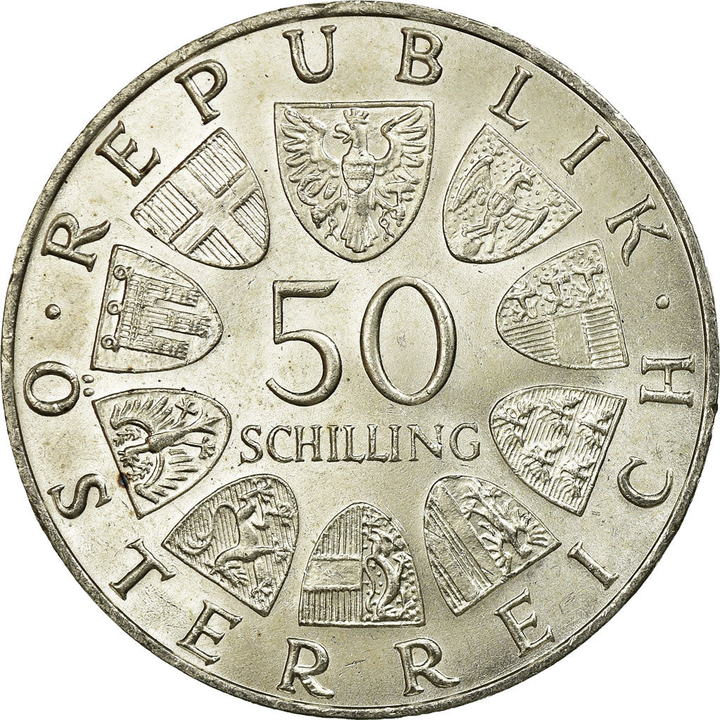 Coin, Austria, 50 Schilling, 1971, EF(40-45), Silver, KM:2911