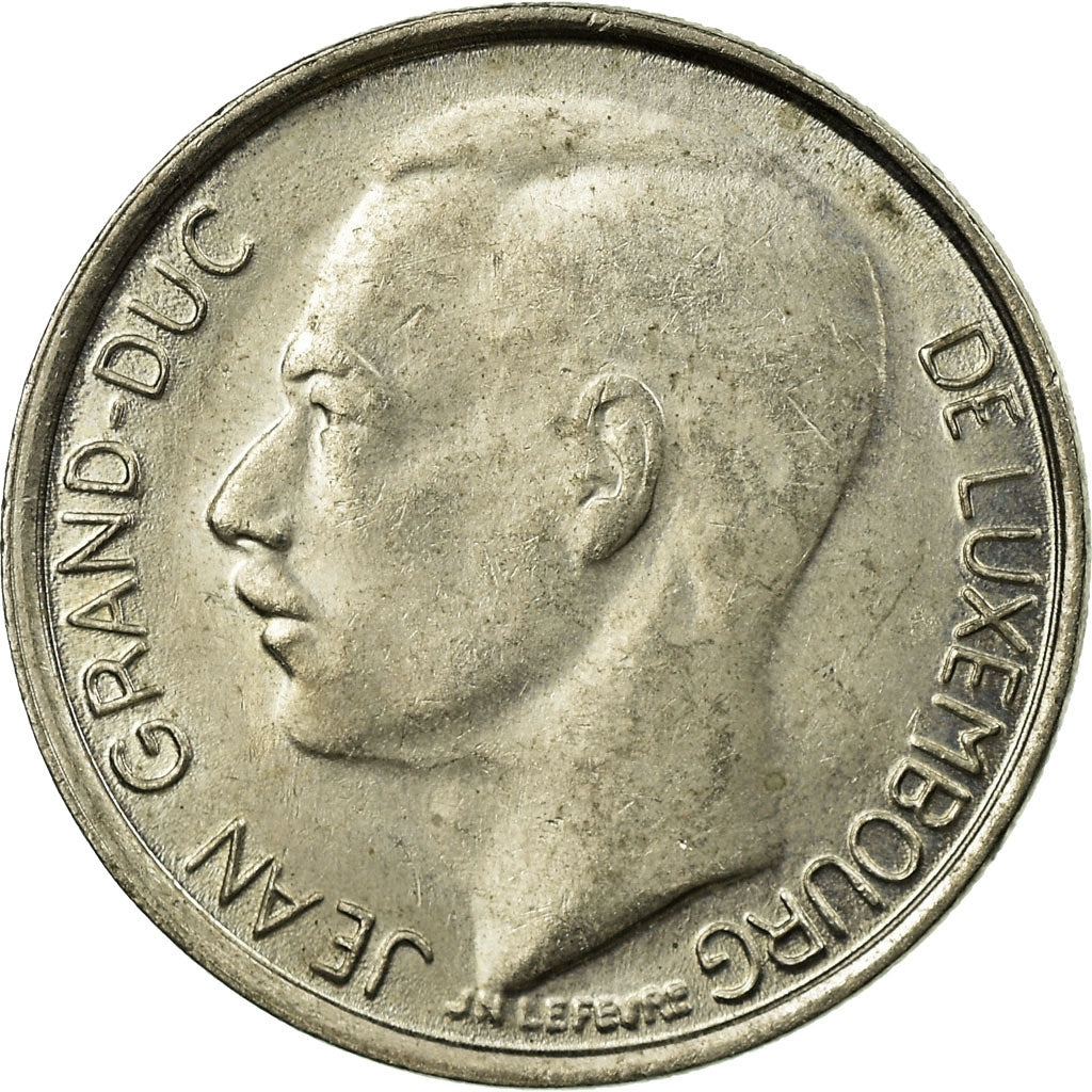 Moeda, Luxemburgo, Jean, Franc, 1983, EF(40-45), Cobre-níquel, KM:55