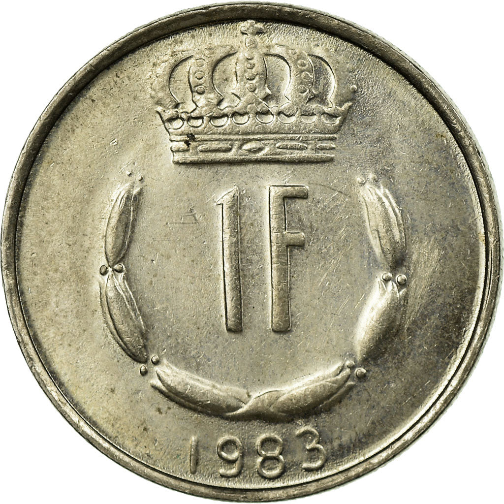 Moeda, Luxemburgo, Jean, Franc, 1983, EF(40-45), Cobre-níquel, KM:55
