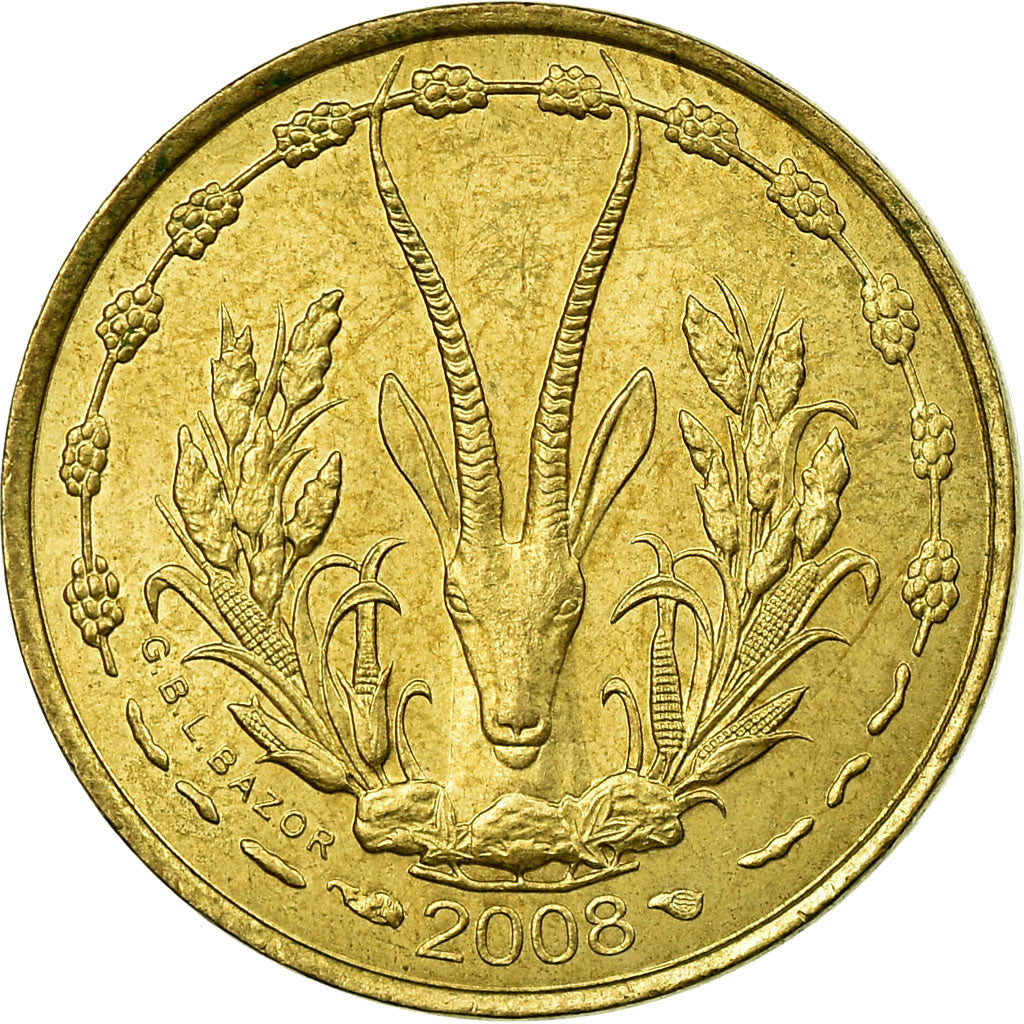 Moneta, Kraje Afryki Zachodniej, 5 Francs, 2008, EF(40-45)
