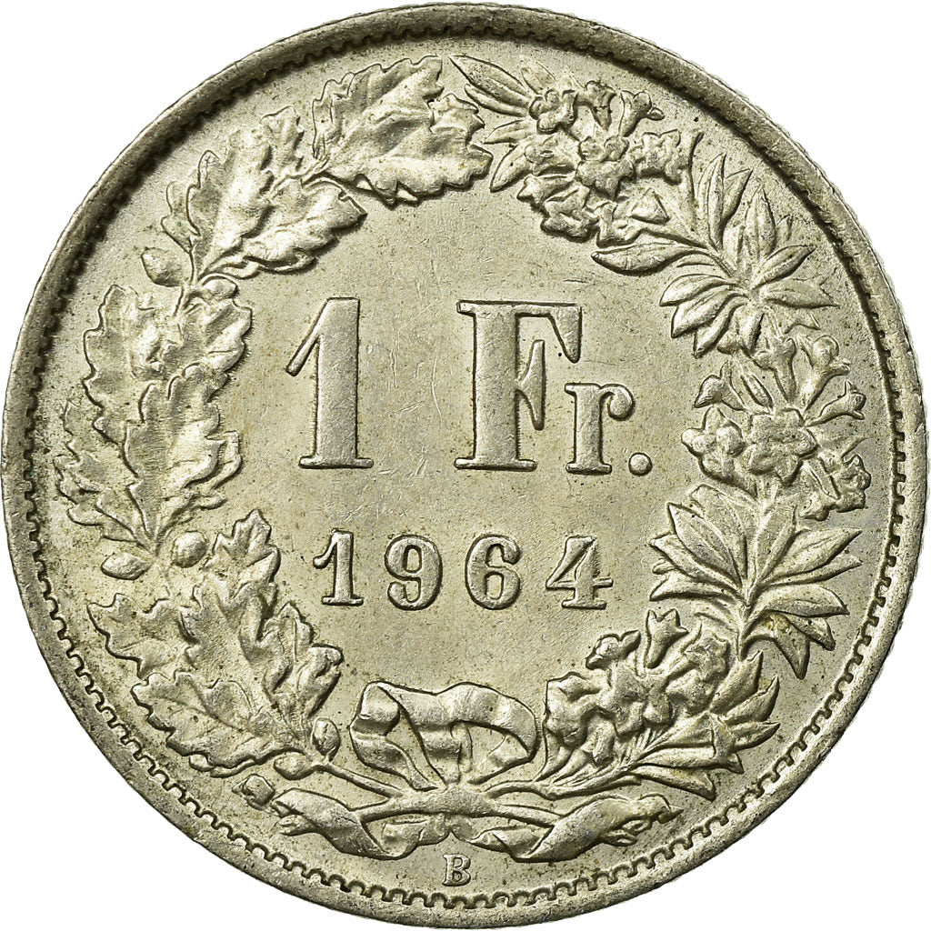 Coin, Switzerland, Franc, 1964, Bern, AU(55-58), Silver, KM:24
