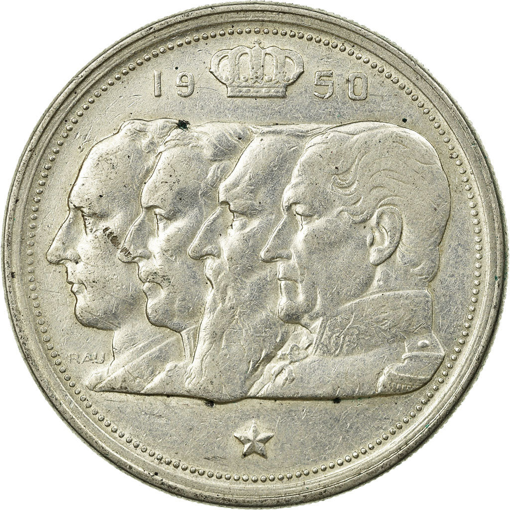 Coin, Belgium, 100 Francs, 100 Frank, 1950, EF(40-45), Silver, KM:138.1