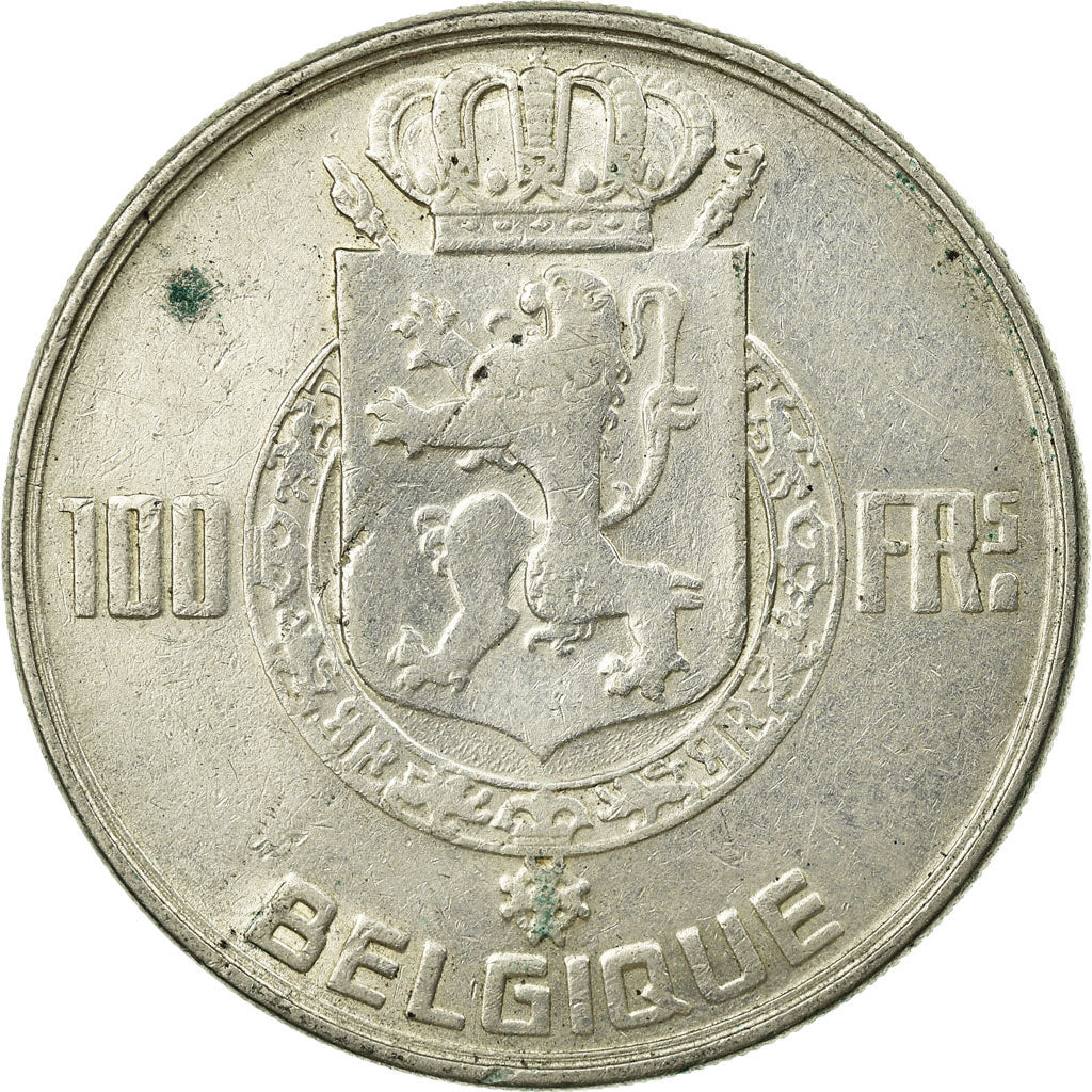 Coin, Belgium, 100 Francs, 100 Frank, 1950, EF(40-45), Silver, KM:138.1