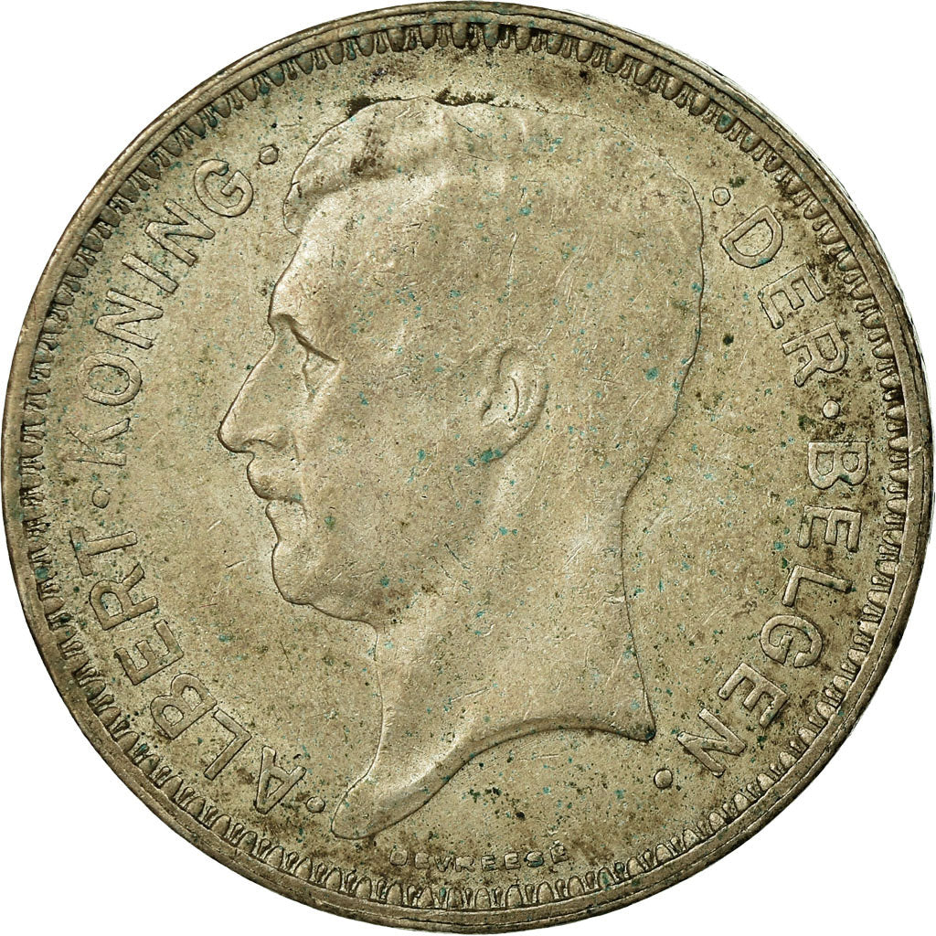 Coin, Belgium, 20 Francs, 20 Frank, 1934, EF(40-45), Silver, KM:104.1