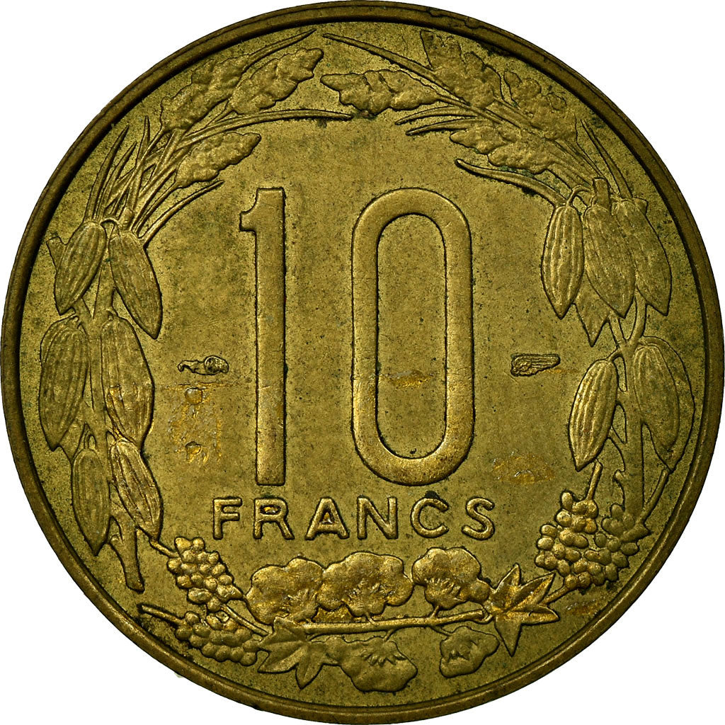 Coin, Cameroon, 10 Francs, 1958, EF(40-45), Aluminum-Bronze, KM:11