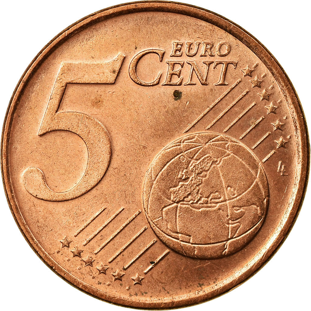 Greece, 5 Euro Cent, 2002, EF(40-45), Copper Plated Steel, KM:183