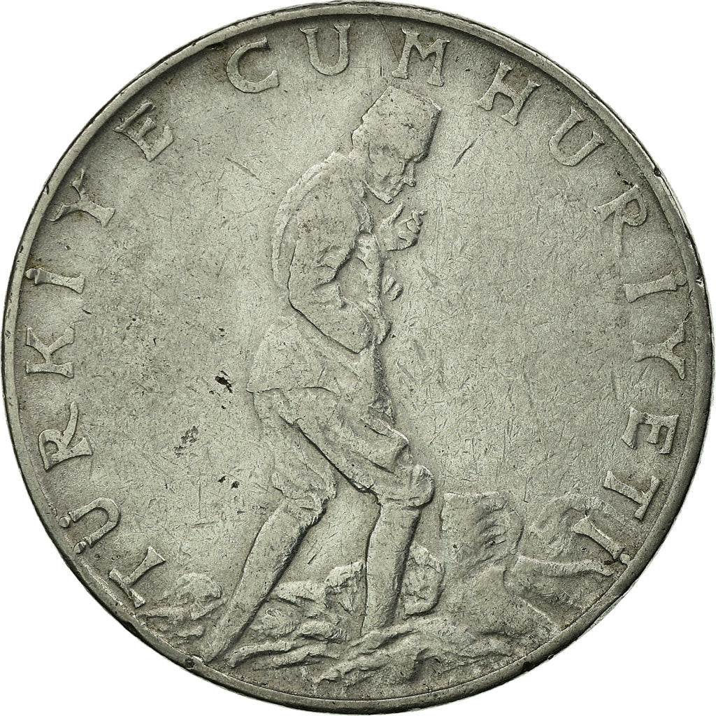 Moneta, Turcja, 2-1/2 Lira, 1965, EF(40-45), Stal nierdzewna, KM:893.1