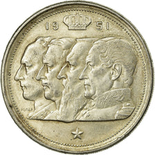 Coin, Belgium, 100 Francs, 100 Frank, 1951, EF(40-45), Silver, KM:139.1