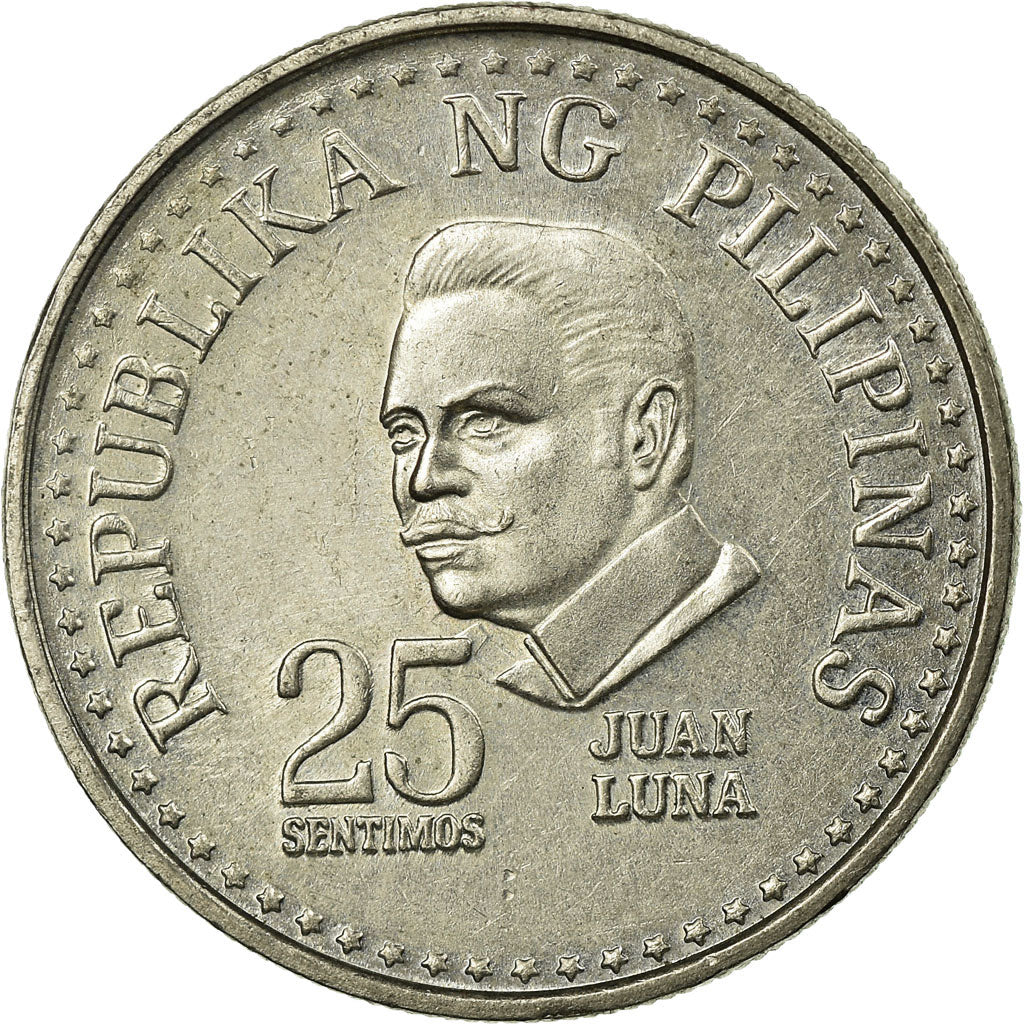 Moneda, Filipinas, 25 Sentimos, 1975, MBC, Cobre - níquel, KM:208