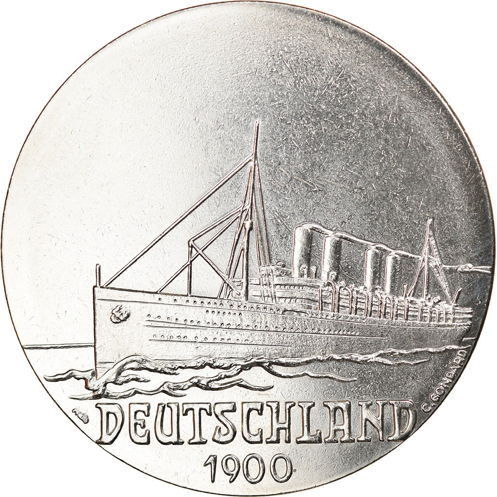 Francia, medalla, Les Grands Transatlantiques, Deutschland, Shipping, C.