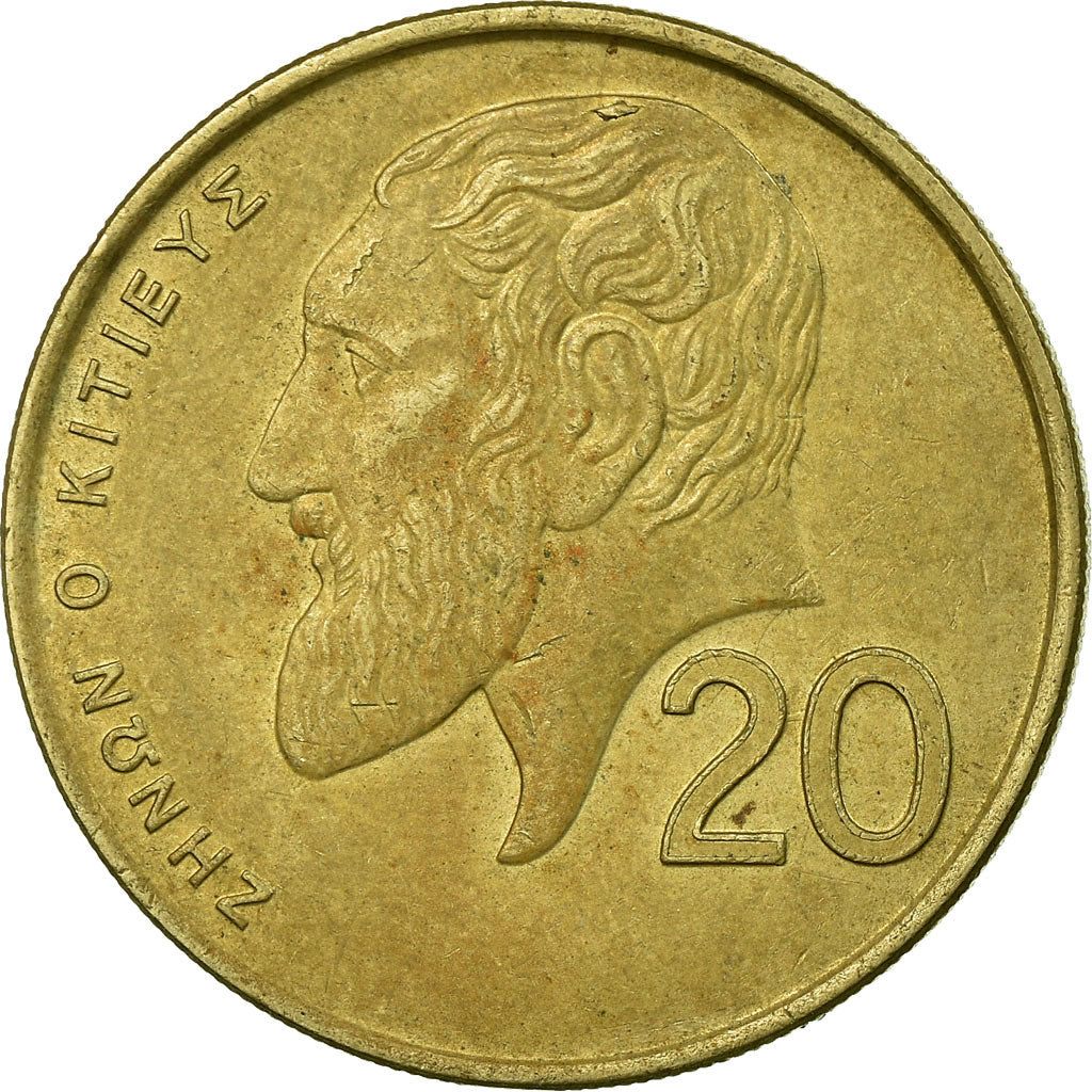 Moneda, Chipre, 20 Cents, 1992, MBC, Níquel - latón, KM:62.2