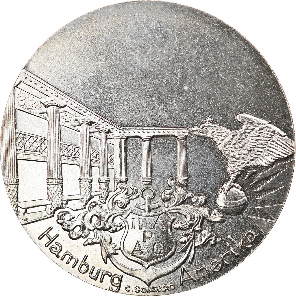 Francia, medalla, Les Grands Transatlantiques, Imperator, Shipping, C. Gondard