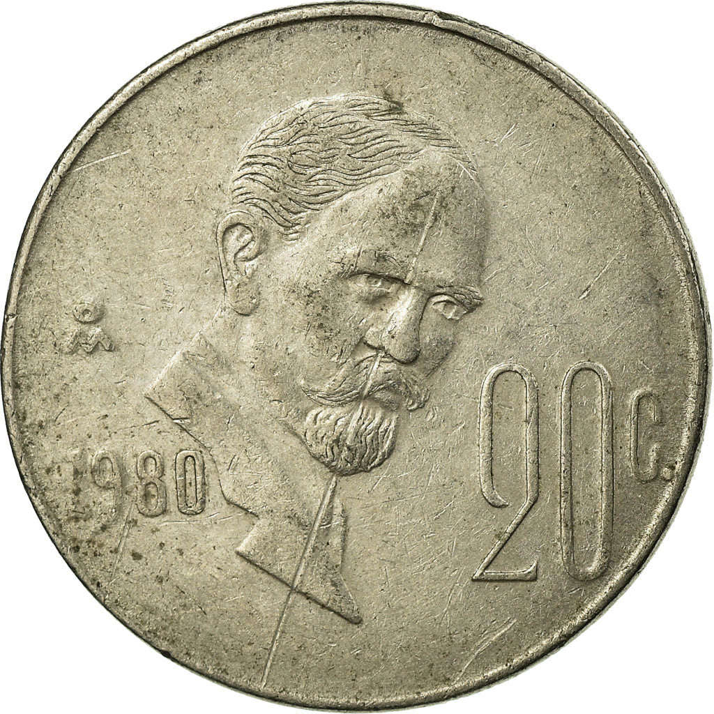 Monnaie, Mexique, 20 Centavos, 1980, Mexico City, TTB, Copper-nickel, KM:442