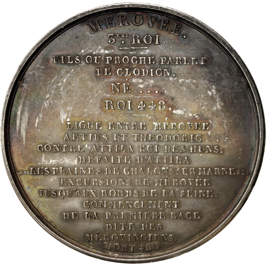 France, Medal, Mérovée, History, Caqué, AU(55-58), Copper