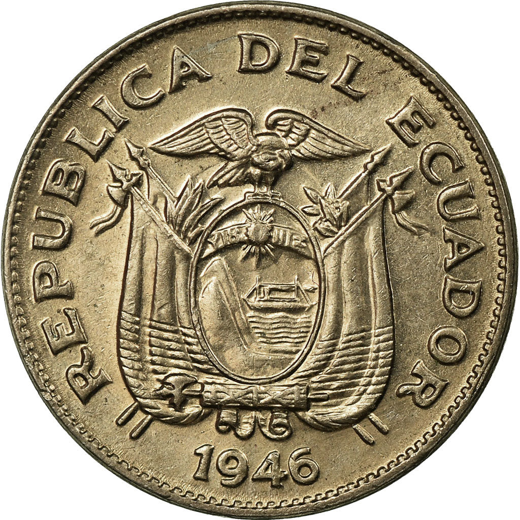Coin, Ecuador, 5 Centavos, Cinco, 1946, EF(40-45), Copper-nickel, KM:75b