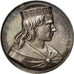 France, Medal, Clovis II, History, Caqué, AU(55-58), Copper