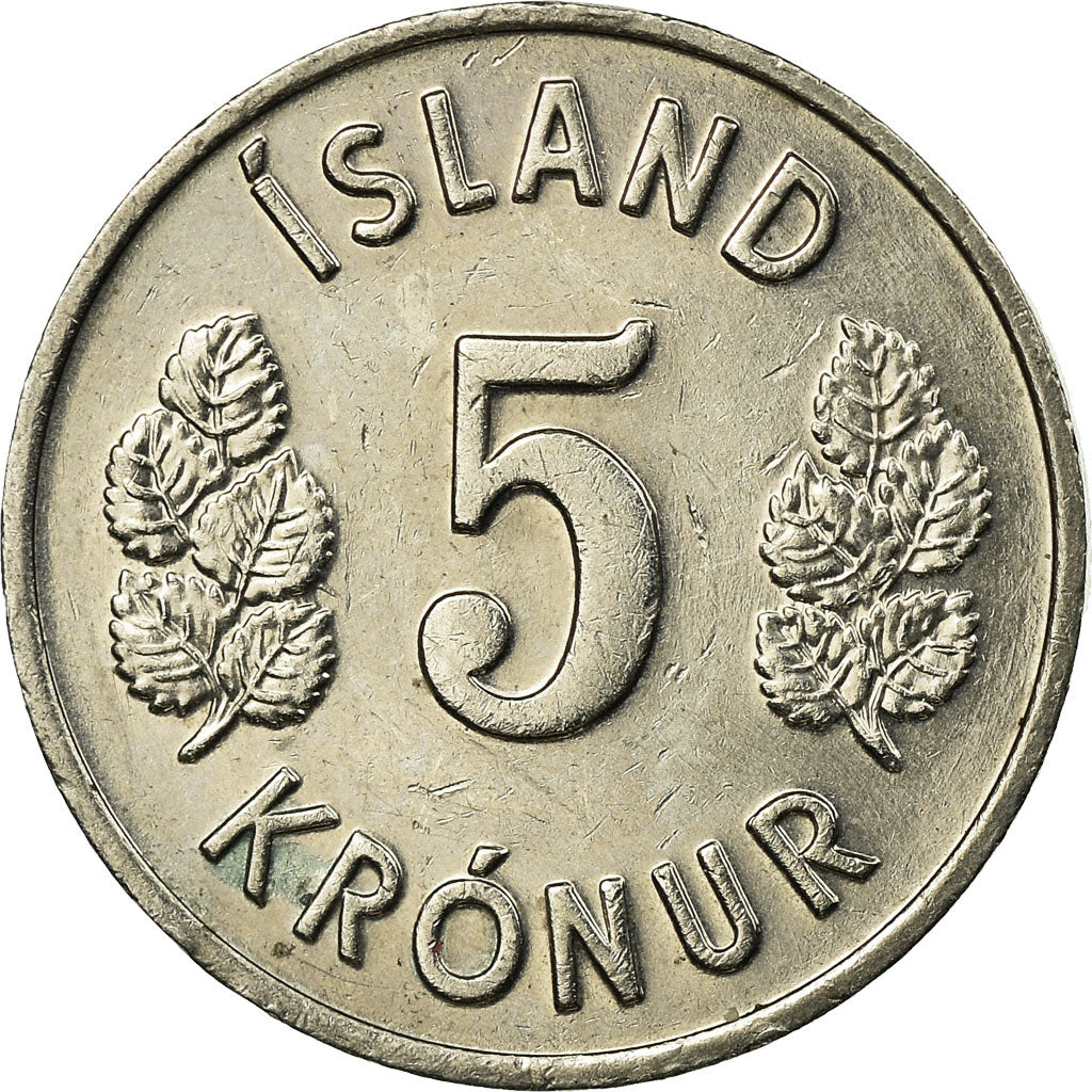Moneta, Islanda, 5 Kronur, 1978, BB, Rame-nichel, KM:18